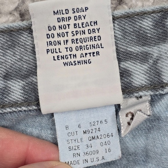 Vintage Calvin Klein Jeans‎ Womens 34 (Fits 29x26.5) Blue High Rise Mom USA 90s - Picture 5 of 15